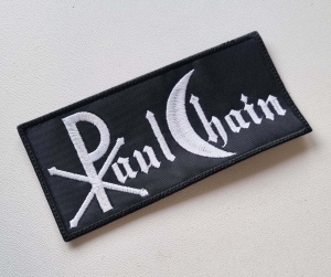 PAUL CHAIN - Logo [white] --- Embroidered Patch
