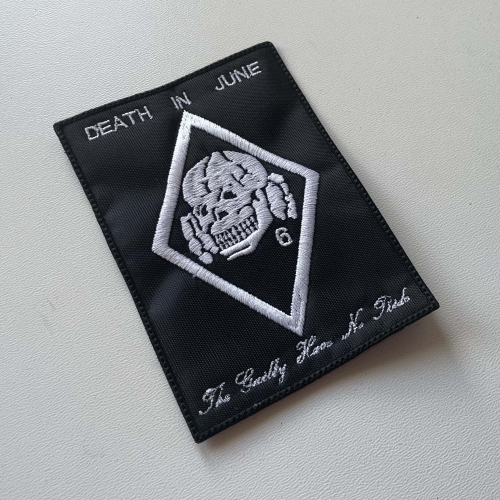 DEATH IN JUNE - Logo [black] -- Embroidered Patch.jpg