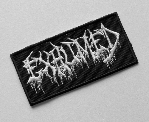 EXHUMED - Logo [white] -- Embroidered Patch.jpg