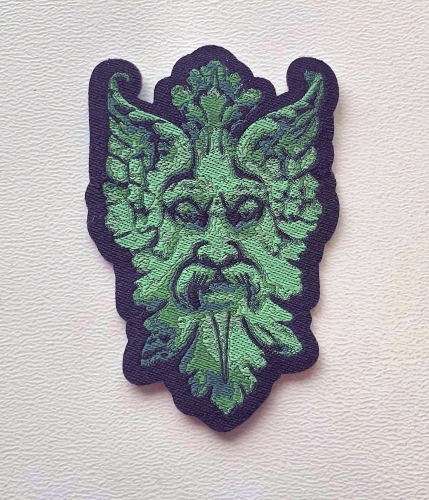 TYPE O NEGATIVE - Green Man [laser cut] -- Woven Patch.jpg