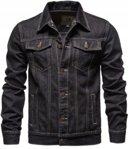 MEN'S JEANS JACKET KATANA BLACK CLASSIC STRAIGHT