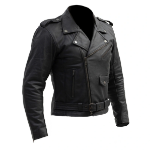 BROGER ROCKER BLACK leather jacket black