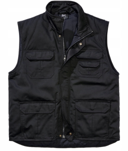 Brandit Safari Vest [Black] Sleeveless Jacket