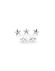 Metal Studs - Stars [silver] [50 pcs]