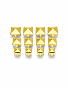 Metal Studs - Pyramids [gold] [50 pcs]