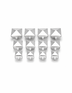 Metal Studs - Pyramids [silver] [50 pcs]