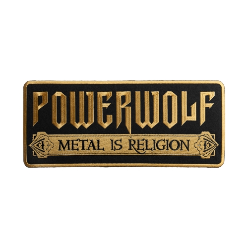 POWERWOLF - METAL IS RELIGION [iron on] -- Embroidered Backpatch.jpg