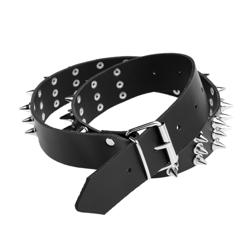 Leather Belt - 3-row studded belt (SPIKE, 1.5 cm).jpg