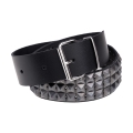 Leather Belt - 3-row studded PYRAMID belt #2.jpg