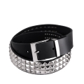 Leather Belt - 3-row studded PYRAMID belt #3.jpg