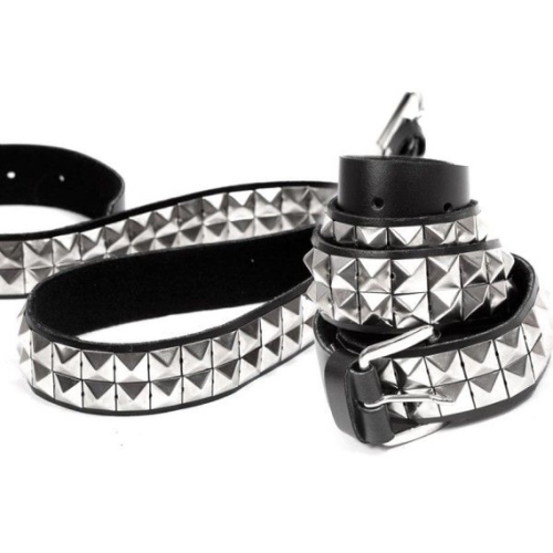 Leather Belt - Double-row pyramid stud belt #2.jpg