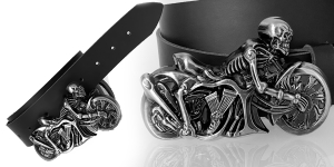 Leather Belt - SKULL RIDER