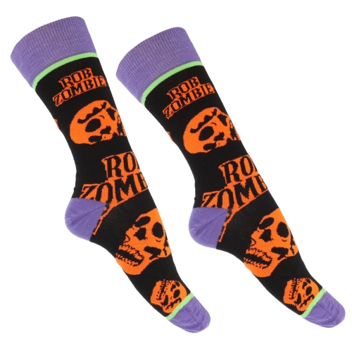 ROB ZOMBIE - ORANGE SKULLS -- Socks 1.jpg