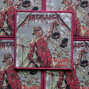METALLICA - And Justice for All [maroon] -- Woven Patch