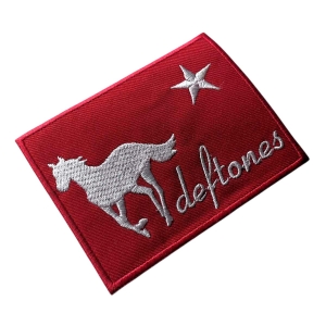DEFTONES - White Pony [red] [iron on] -- Embroidered Patch