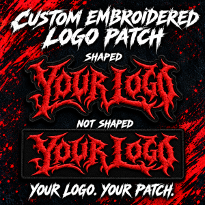 Custom Embroidered Logo Patch - 10 Pieces