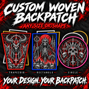 Custom Woven Backpatch - 12 Pieces