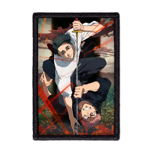 Jujutsu Kaisen - Yuta and Yuji battle poster -- Patch.jpg