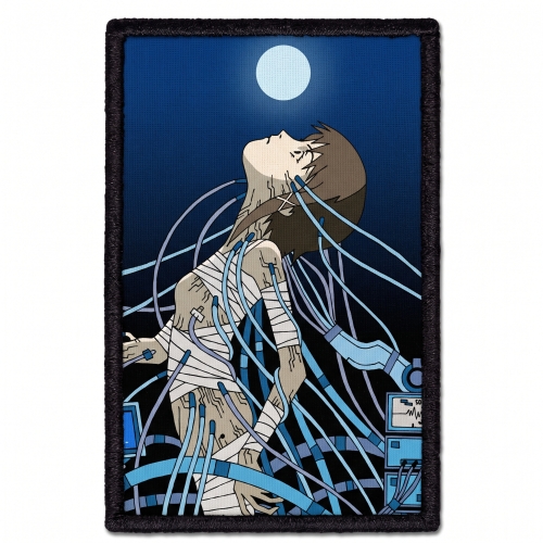 Serial Experiments Lain - Lain wired looking at the moon -- Patch.jpg
