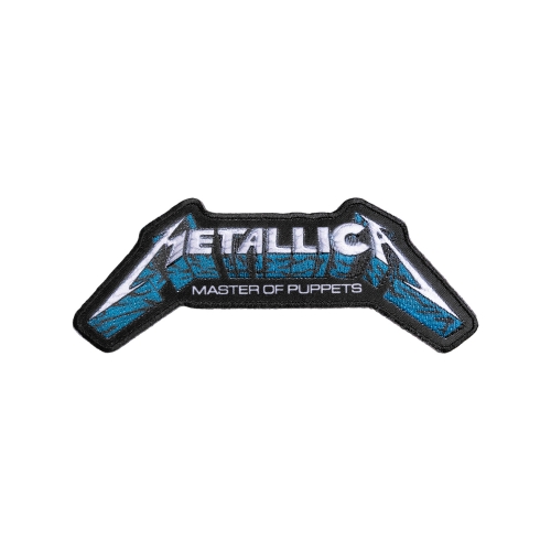 METALLICA - MASTER OF PUPPETS BLUE POSTER LOGO [iron on] --Embroidered Patch.jpg