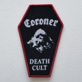 CORONER - Death Cult [red] -- Woven Patch.JPG