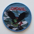 BUDGIE - Never Turn your back on a Friend [blue] -- Woven Patch.JPG