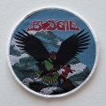 BUDGIE - Never Turn your back on a Friend [white] -- Woven Patch.JPG