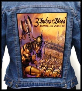 3 INCHES OF BLOOD - Advance and Vanquish -- Backpatch 