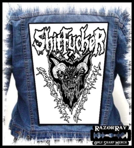 SHITFUCKERS - Suck Cocks in Hell (white)  -- Backpatch 