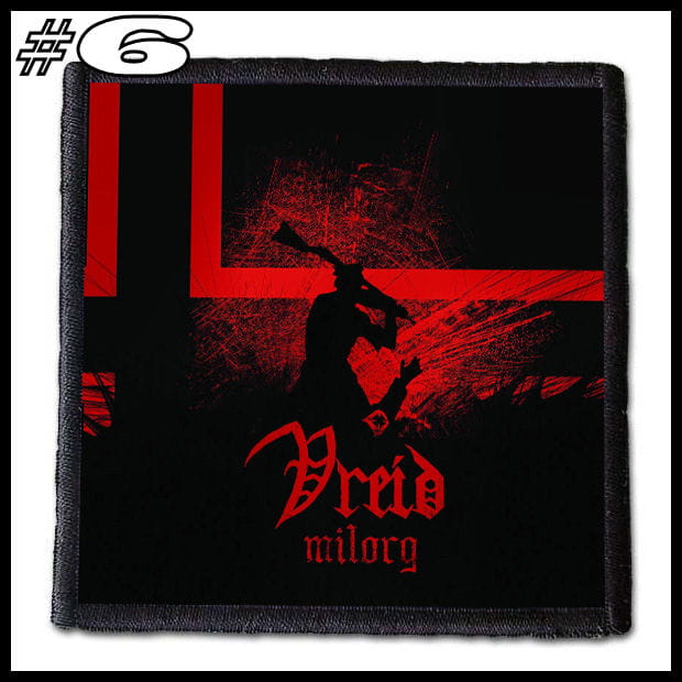 Patch Brodé Vreid "Pitch Black Brigade" - Environ 7 X 10 Cm - Pour Vestes, Sacs, Customisation